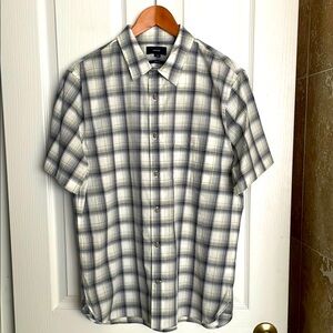 NWT - VINCE - Gray Plaid Short Sleeve Shirt